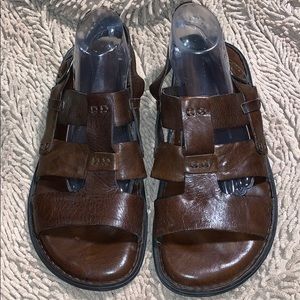 Born leather brown sandals size 12